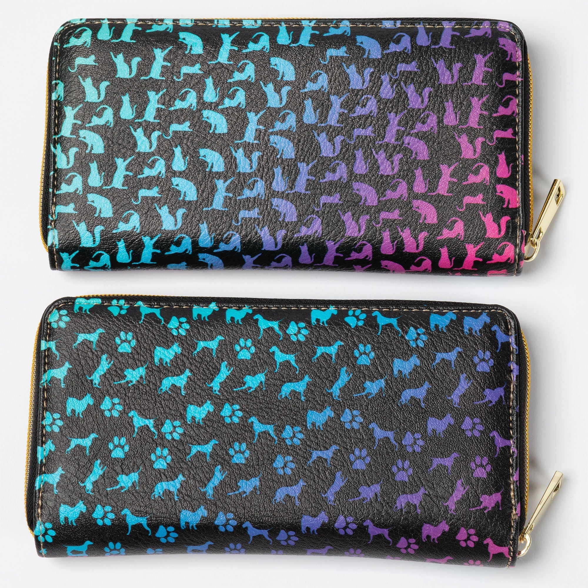 Rainbow Pets Zip Around Wallet - Aaria Tees Aaria Tees
