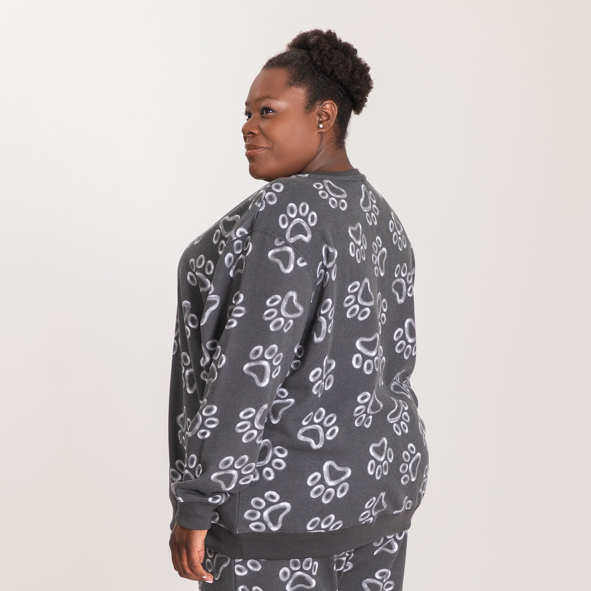 All Over Chalk Paw Sweatshirt - Aaria Tees Aaria Tees
