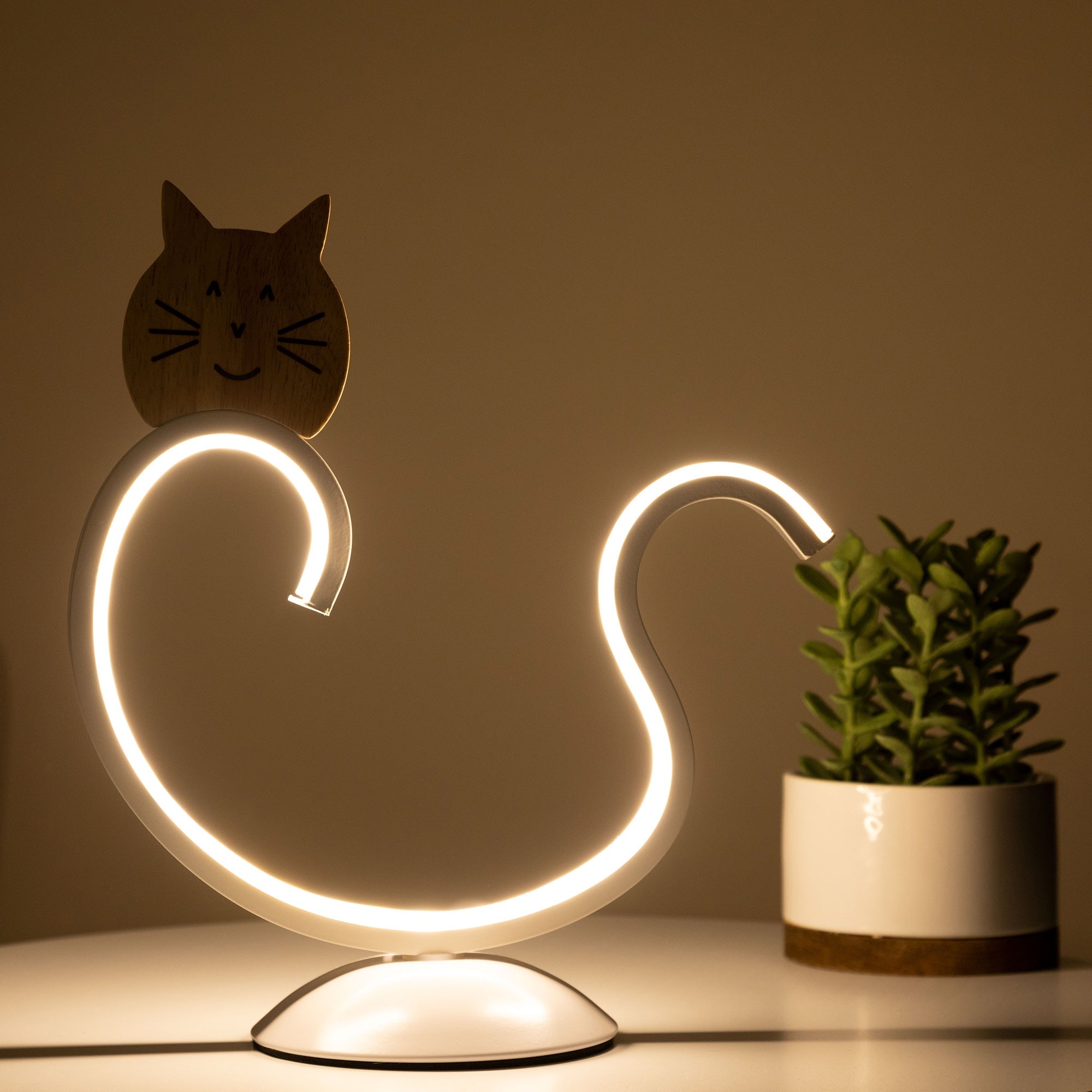 Curvy Kitty Table Lamp - Aaria Tees Aaria Tees