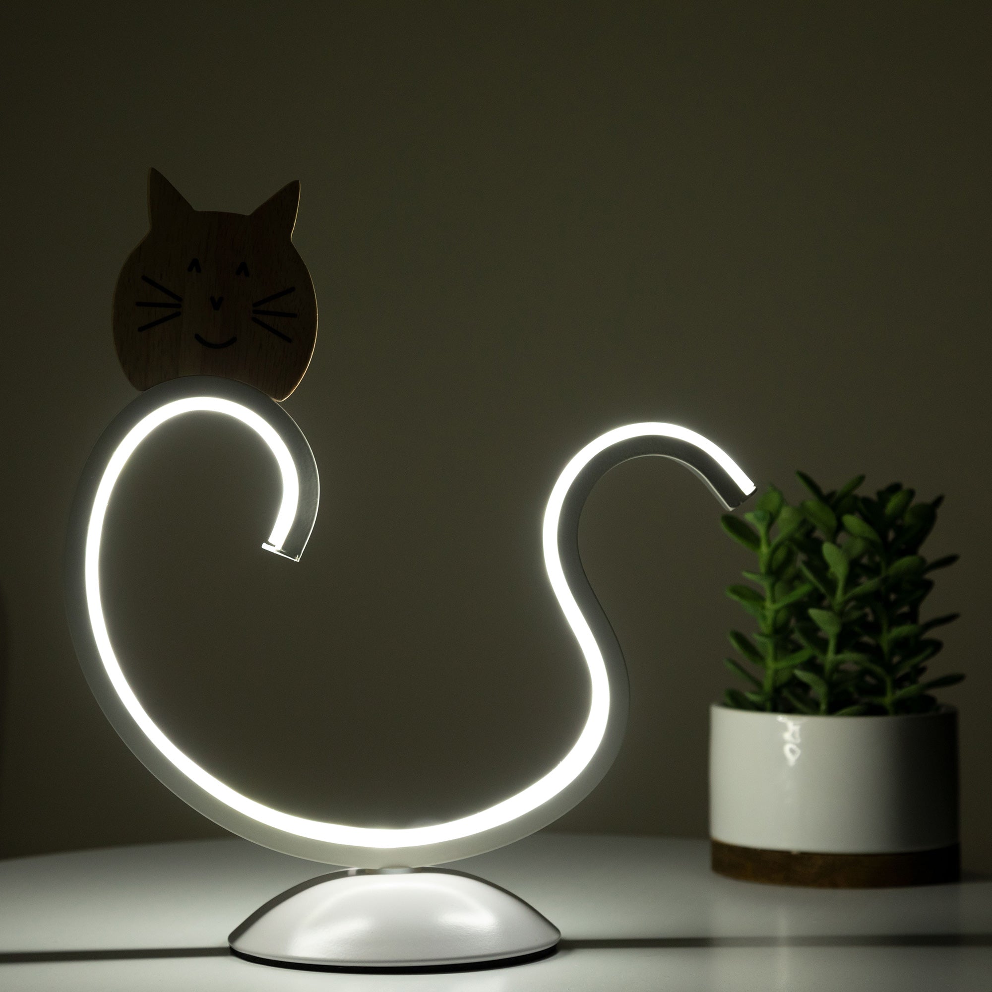 Curvy Kitty Table Lamp - Aaria Tees Aaria Tees