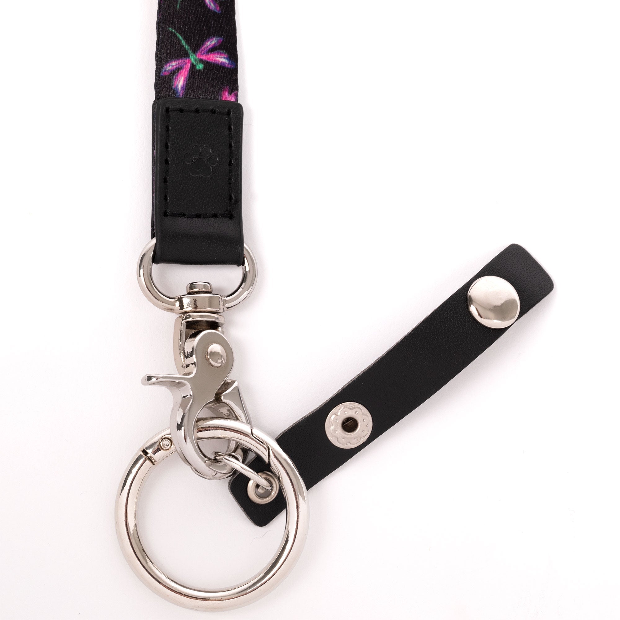 Pink Ribbons & Dragonflies Multi Use Lanyard - Aaria Tees Aaria Tees