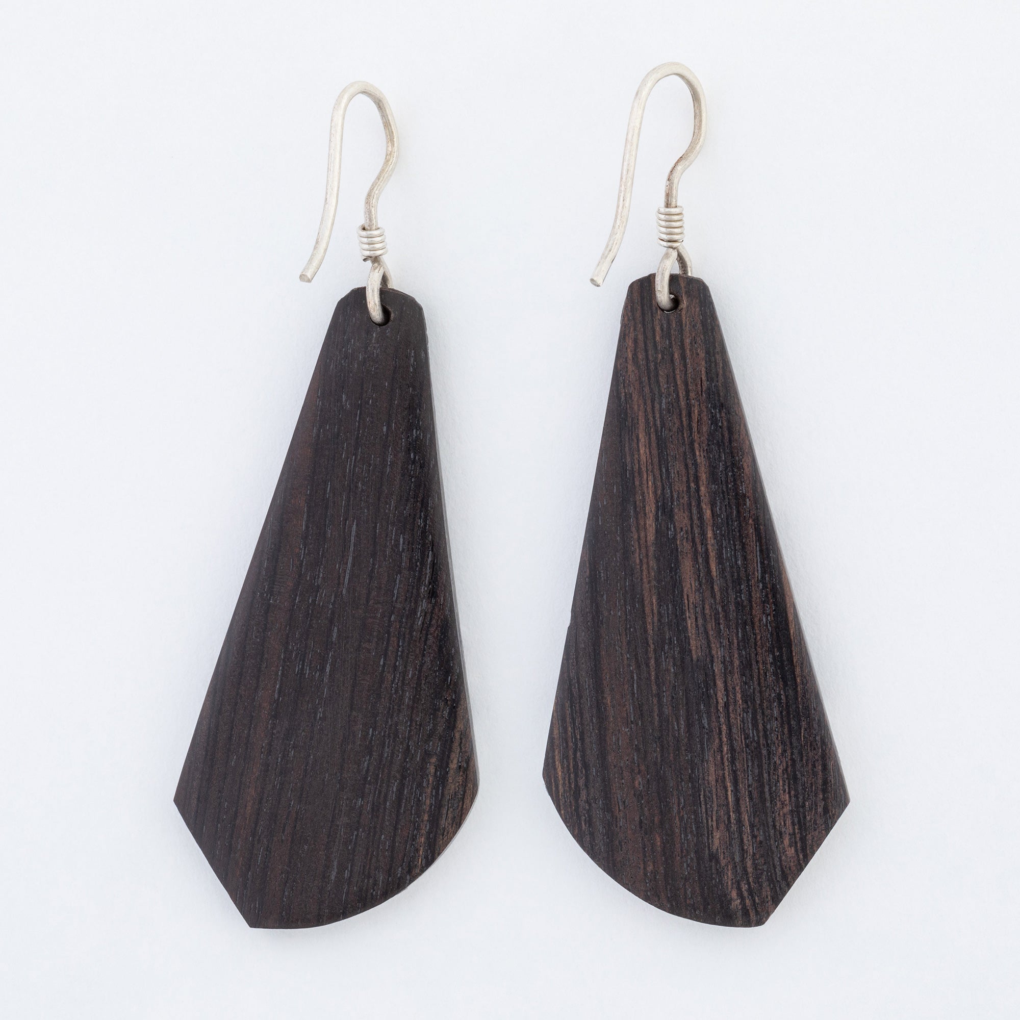 Tuareg Silver and Ebony Drop Earrings - Aaria Tees Aaria Tees
