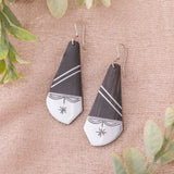 Tuareg Silver and Ebony Drop Earrings - Aaria Tees Aaria Tees