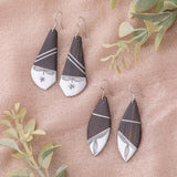 Tuareg Silver and Ebony Drop Earrings - Aaria Tees Aaria Tees