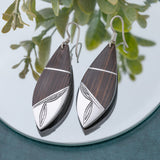 Tuareg Silver and Ebony Drop Earrings - Aaria Tees Aaria Tees