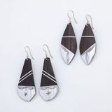 Tuareg Silver and Ebony Drop Earrings - Aaria Tees Aaria Tees