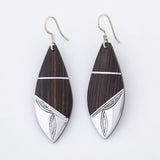 Tuareg Silver and Ebony Drop Earrings - Aaria Tees Aaria Tees