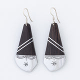 Tuareg Silver and Ebony Drop Earrings - Aaria Tees Aaria Tees