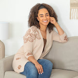 Pop of Paw Long Cardigan - Aaria Tees Aaria Tees