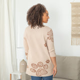 Pop of Paw Long Cardigan - Aaria Tees Aaria Tees