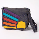 Rising Sun Stone Washed Messenger Bag - Aaria Tees Aaria Tees