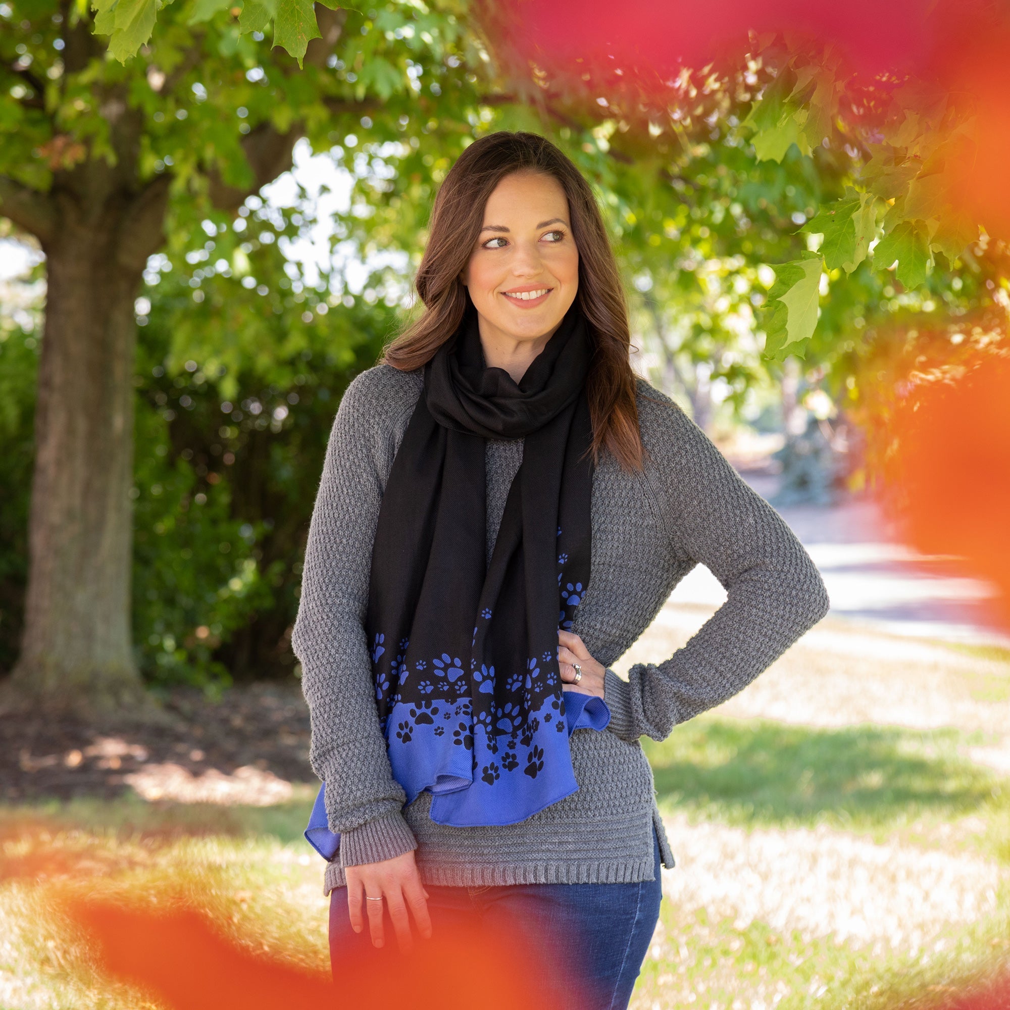 Falling Paws Twill Scarf - Aaria Tees Aaria Tees