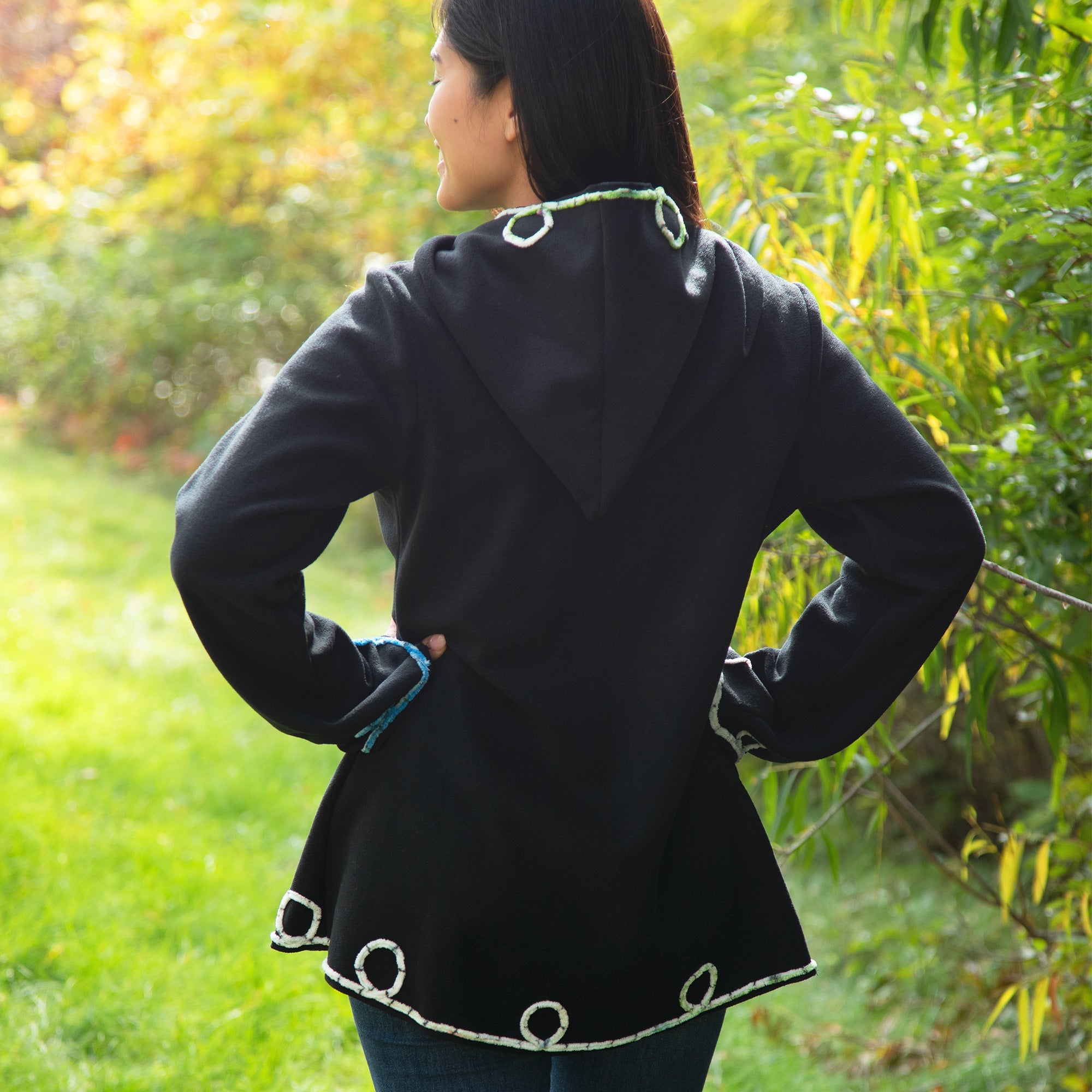 Twists and Turns Fleece Wrap Jacket - Aaria Tees Aaria Tees