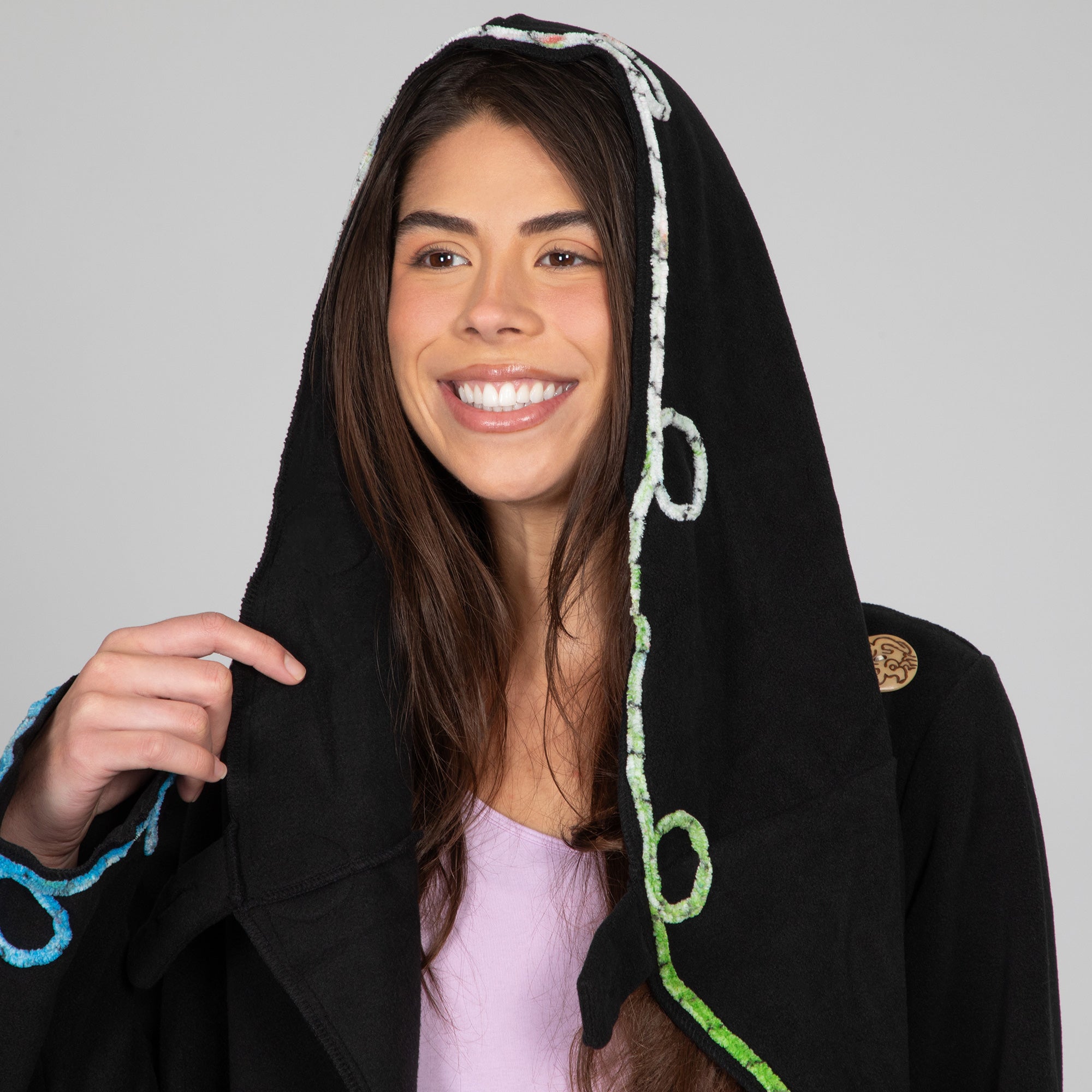 Twists and Turns Fleece Wrap Jacket - Aaria Tees Aaria Tees
