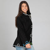 Twists and Turns Fleece Wrap Jacket - Aaria Tees Aaria Tees