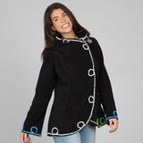 Twists and Turns Fleece Wrap Jacket - Aaria Tees Aaria Tees