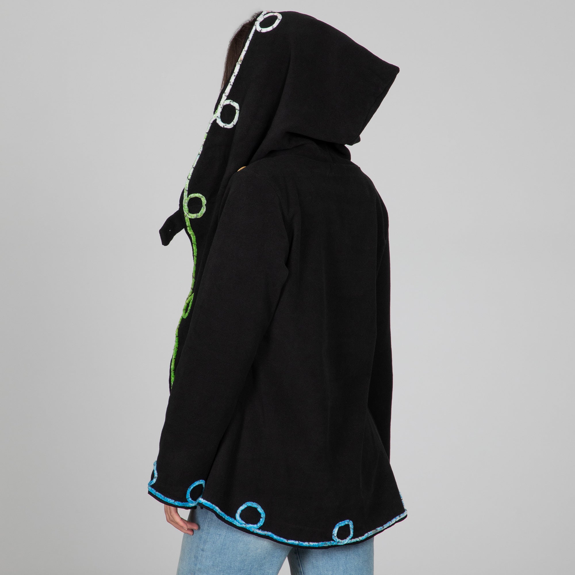 Twists and Turns Fleece Wrap Jacket - Aaria Tees Aaria Tees