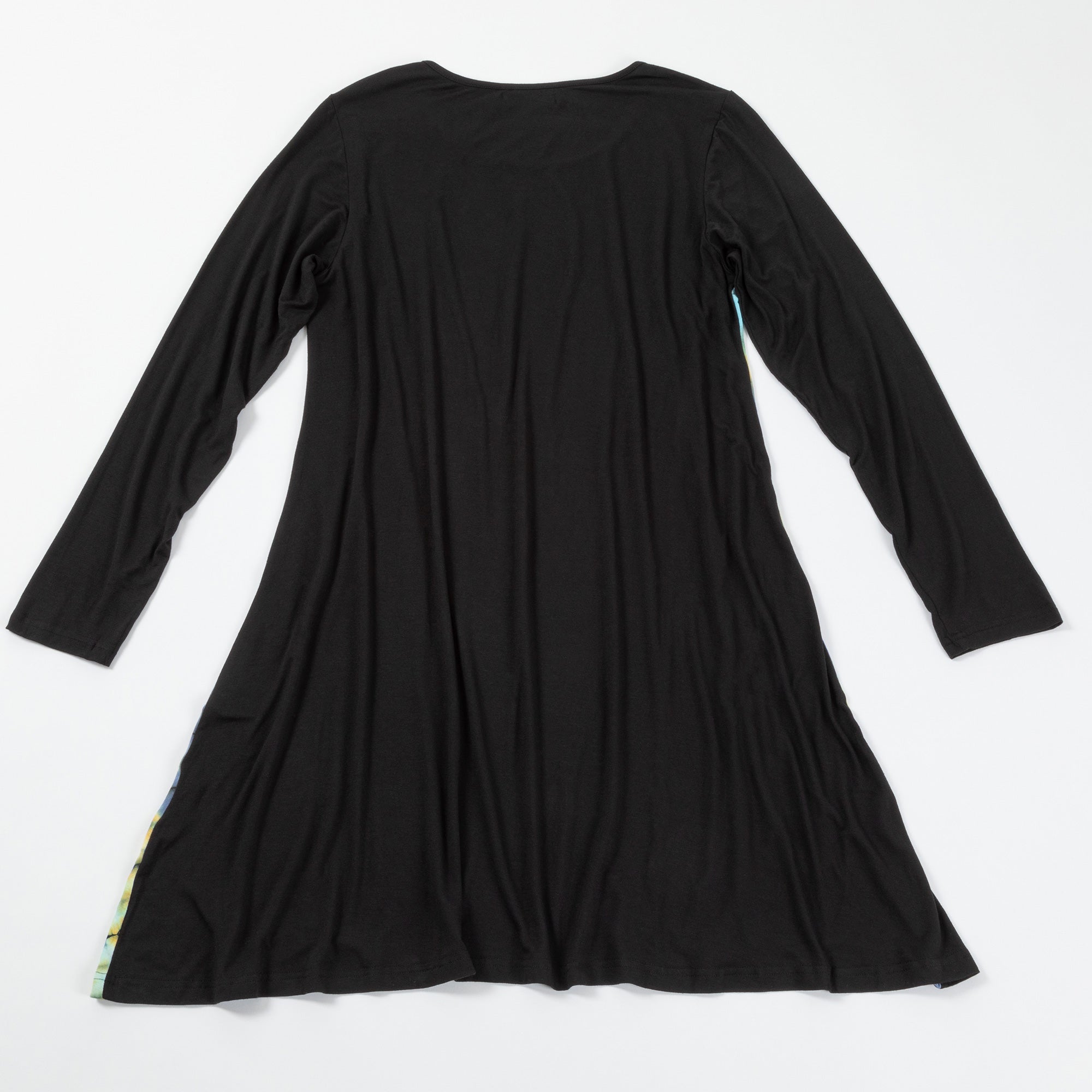 Long Sleeve Tie-Dye Side Panel Dress - Aaria Tees Aaria Tees