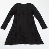 Long Sleeve Tie-Dye Side Panel Dress - Aaria Tees Aaria Tees