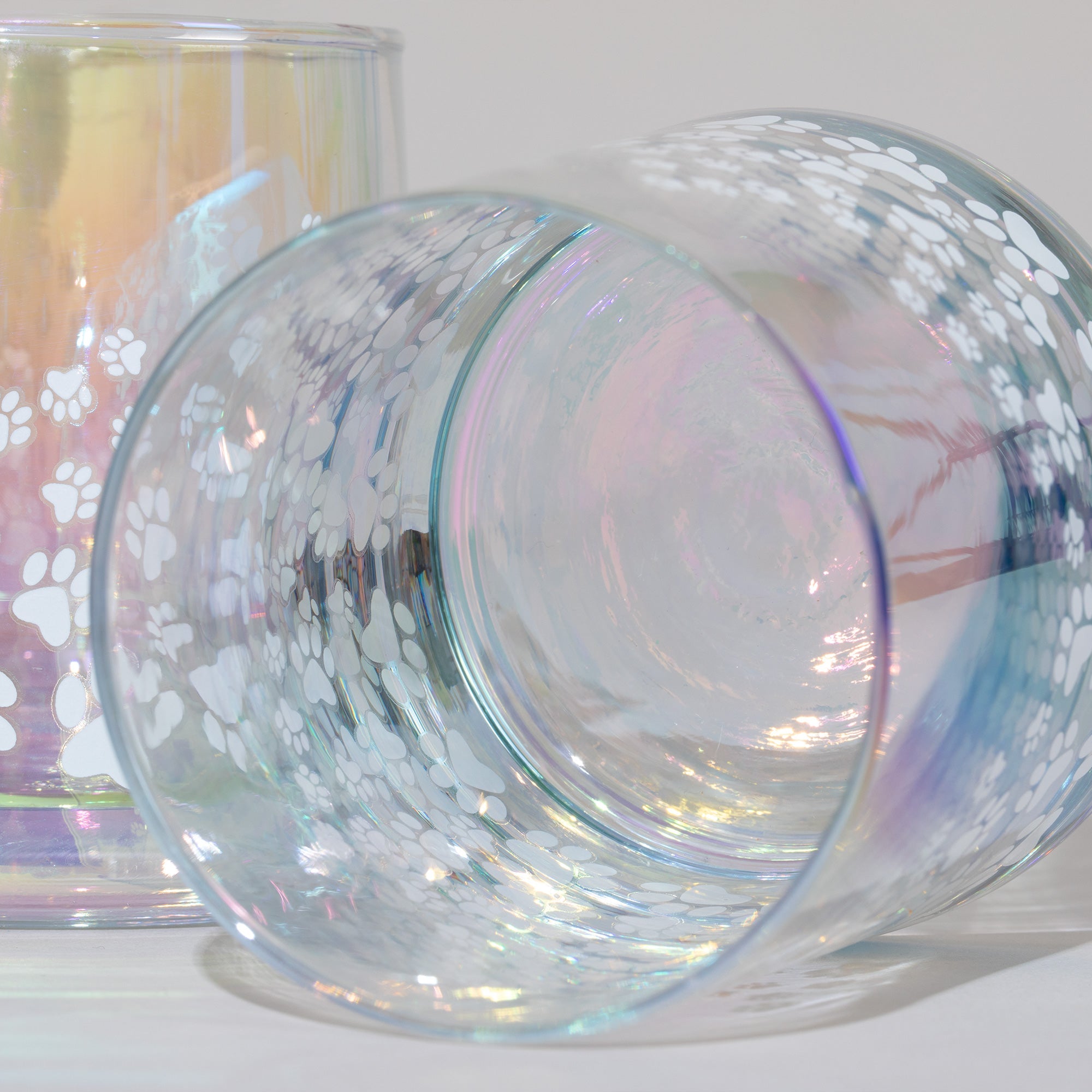Pearl Iridescent Glass - Set of 4 - Aaria Tees Aaria Tees