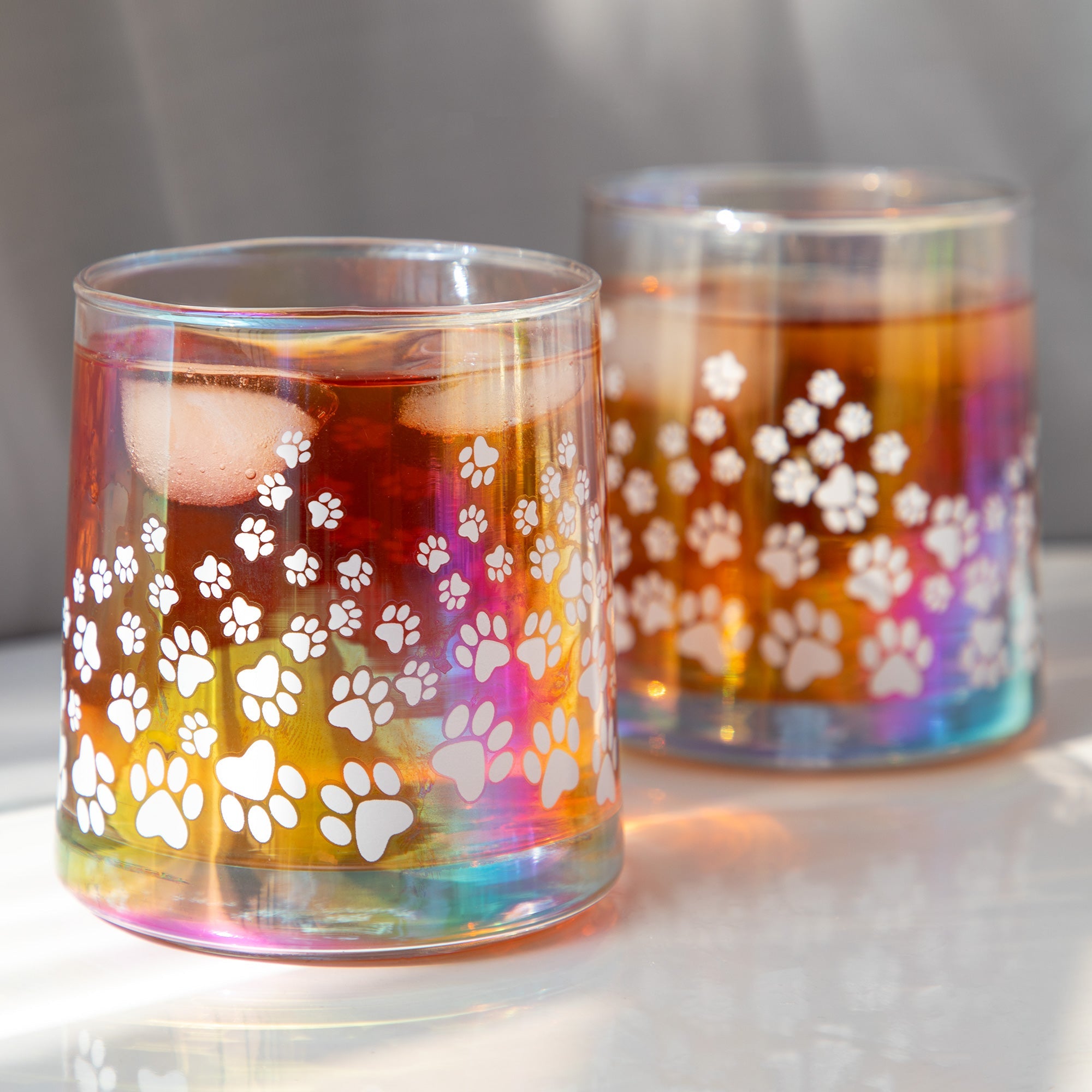 Pearl Iridescent Glass - Set of 4 - Aaria Tees Aaria Tees
