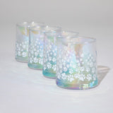 Pearl Iridescent Glass - Set of 4 - Aaria Tees Aaria Tees