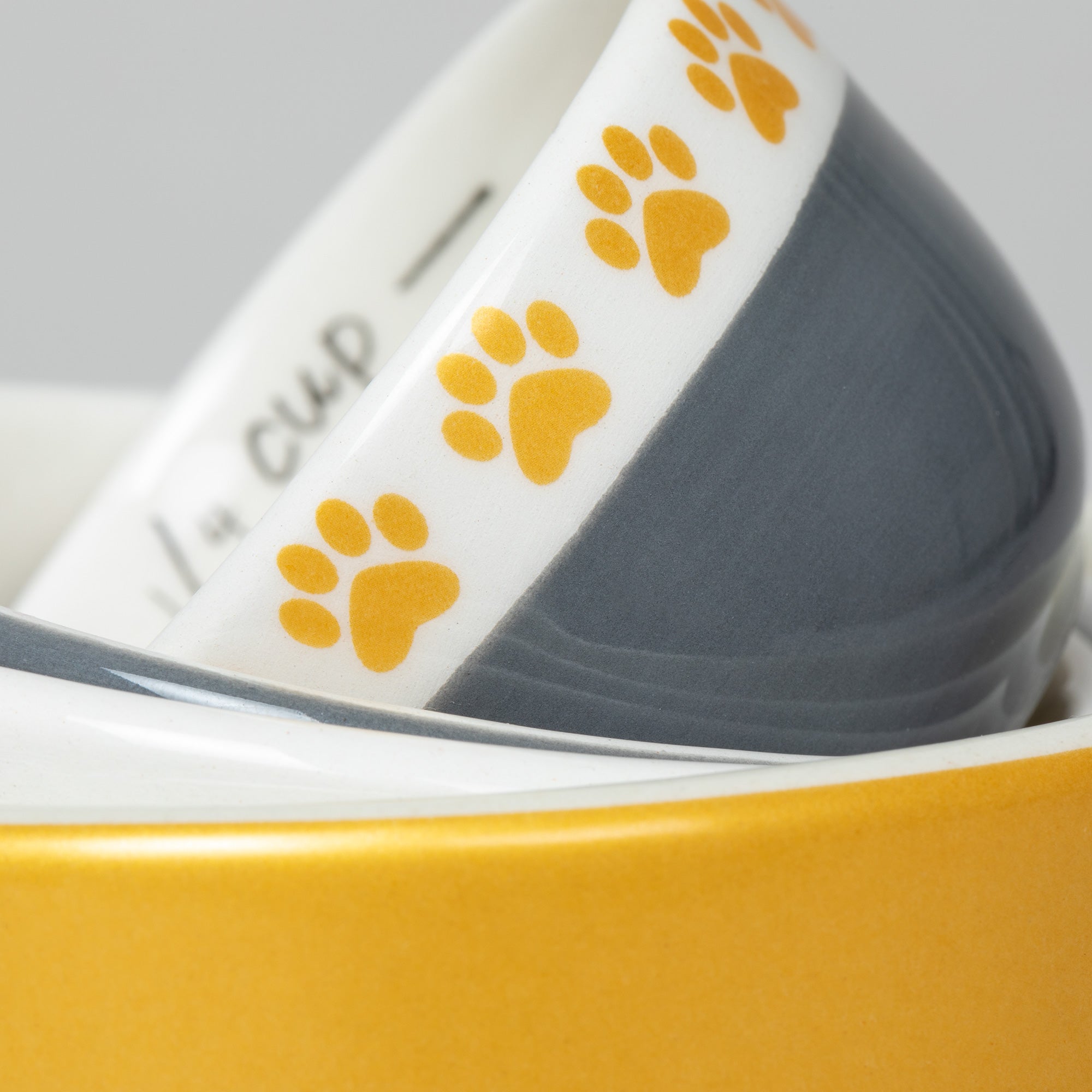 Paw Prints Ceramic Measuring Cup Set - Aaria Tees Aaria Tees