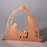 Rose Gold Nativity Tea Light Candle Holder - Aaria Tees Aaria Tees