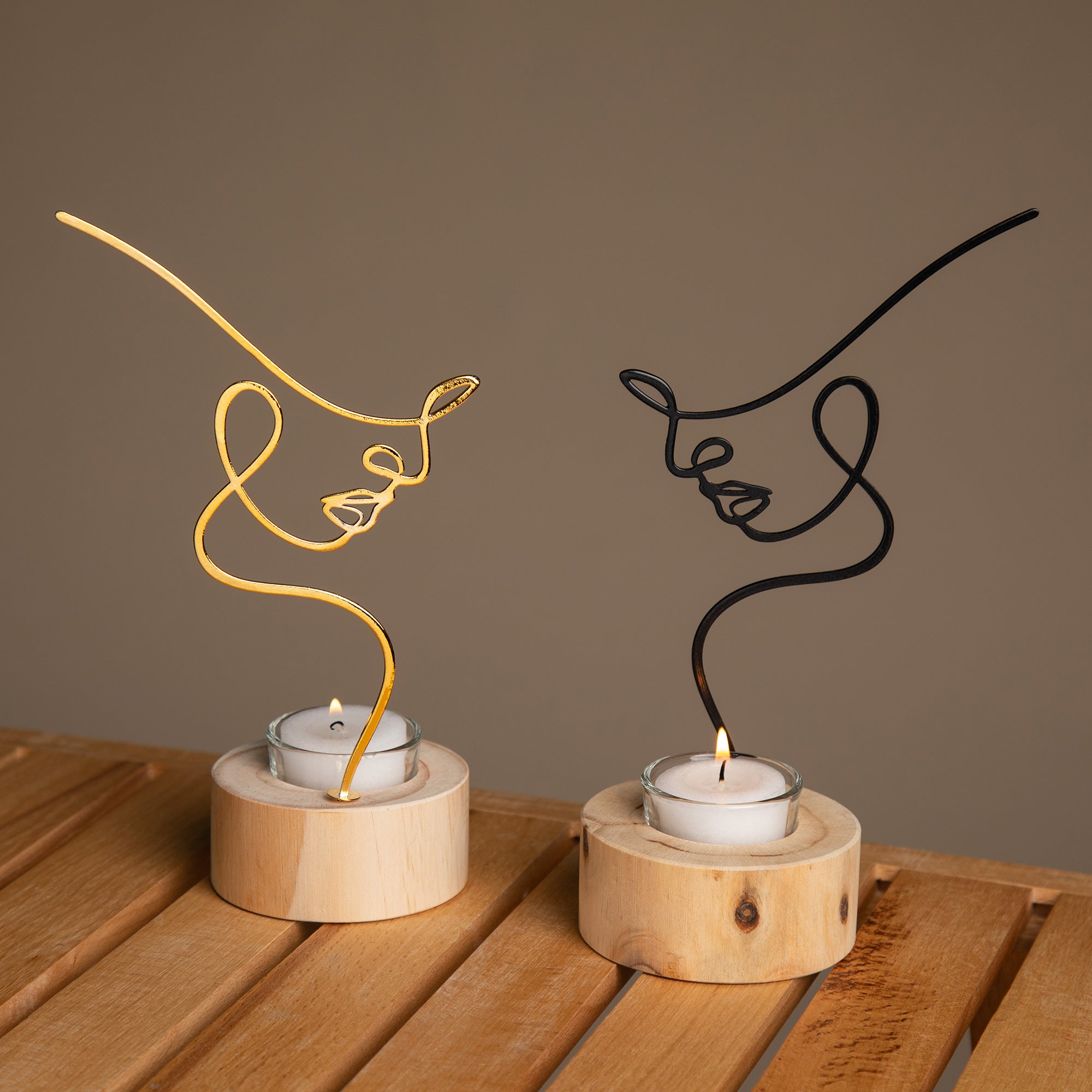 Silhouette Of Beauty Tealight Candle Holder - Aaria Tees Aaria Tees