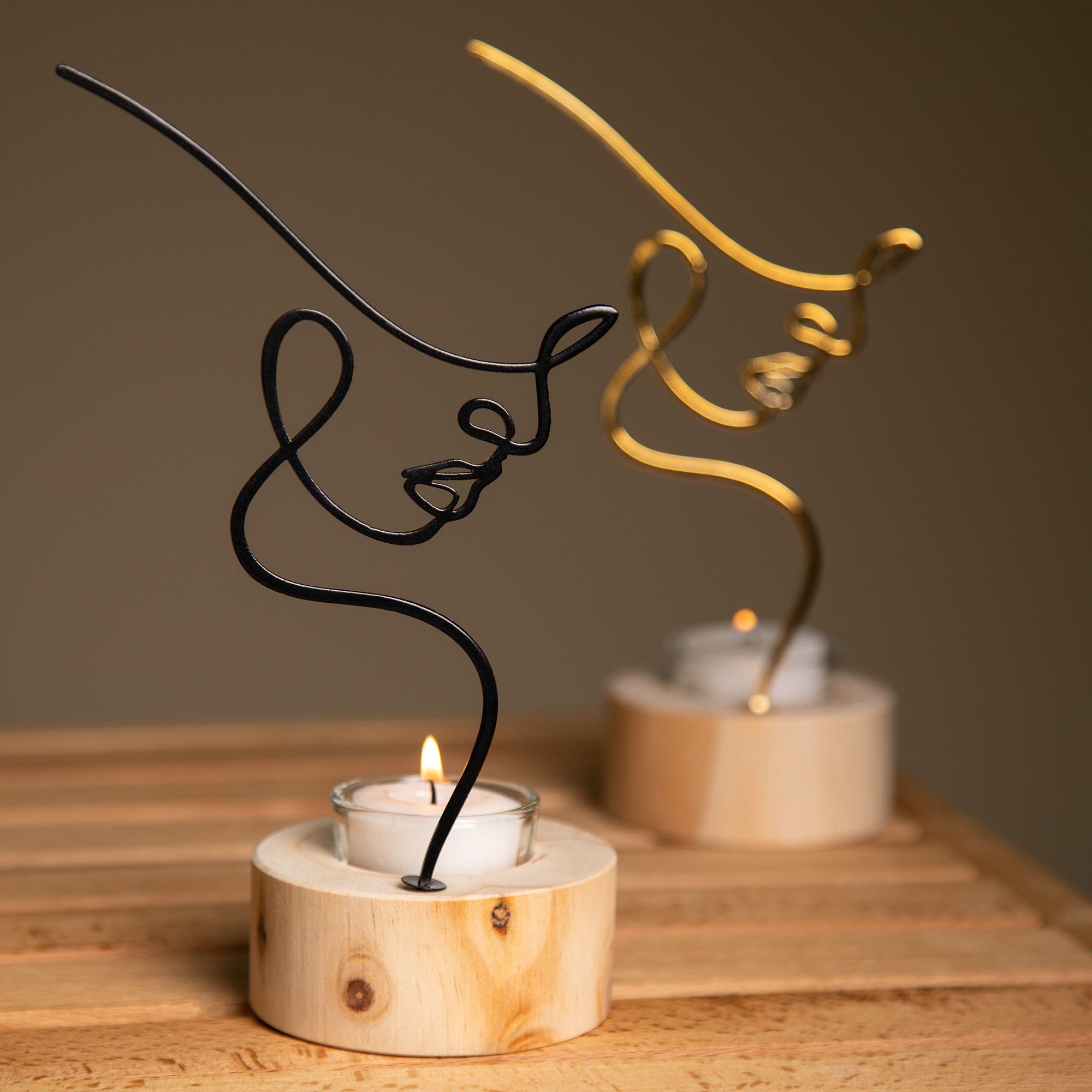 Silhouette Of Beauty Tealight Candle Holder - Aaria Tees Aaria Tees
