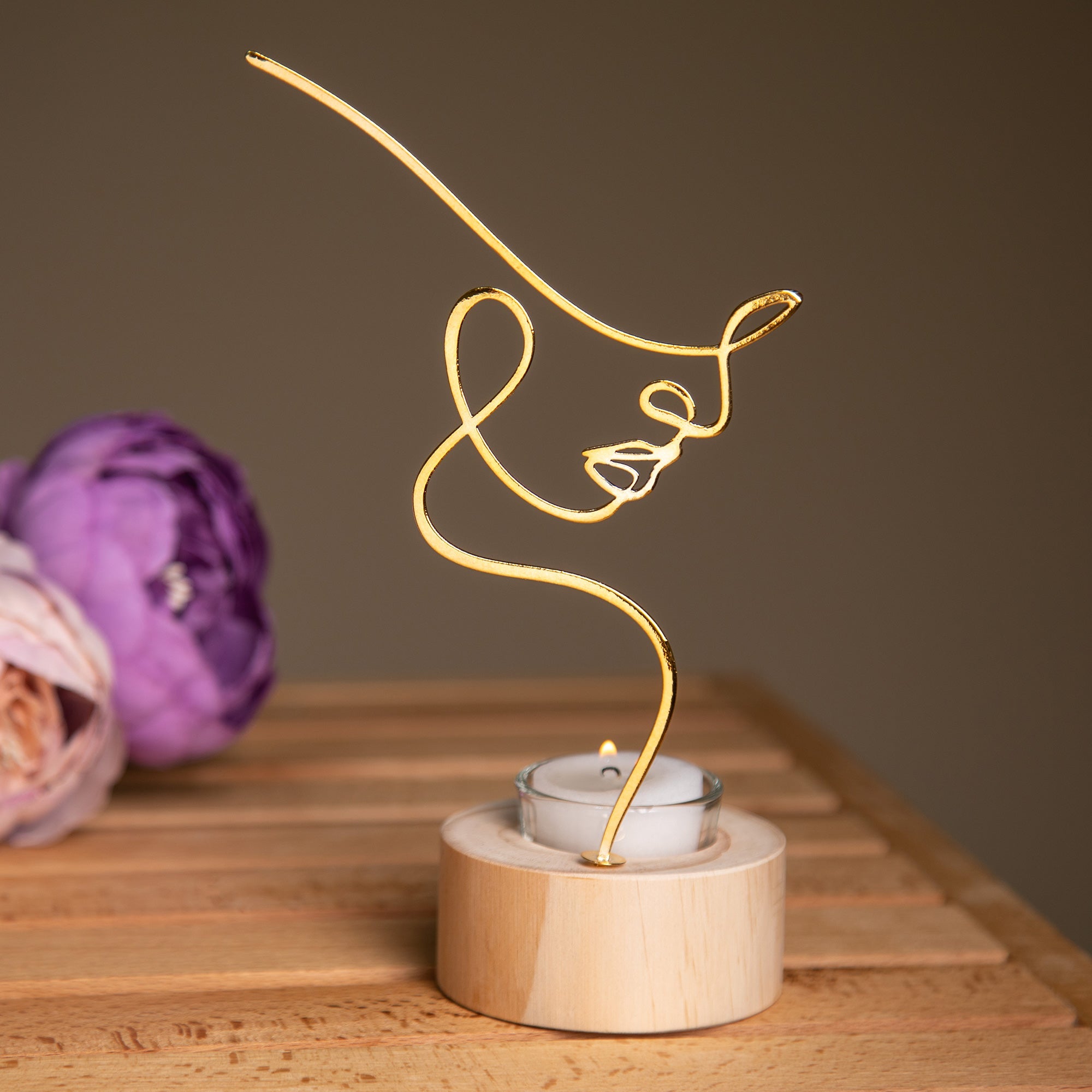 Silhouette Of Beauty Tealight Candle Holder - Aaria Tees Aaria Tees