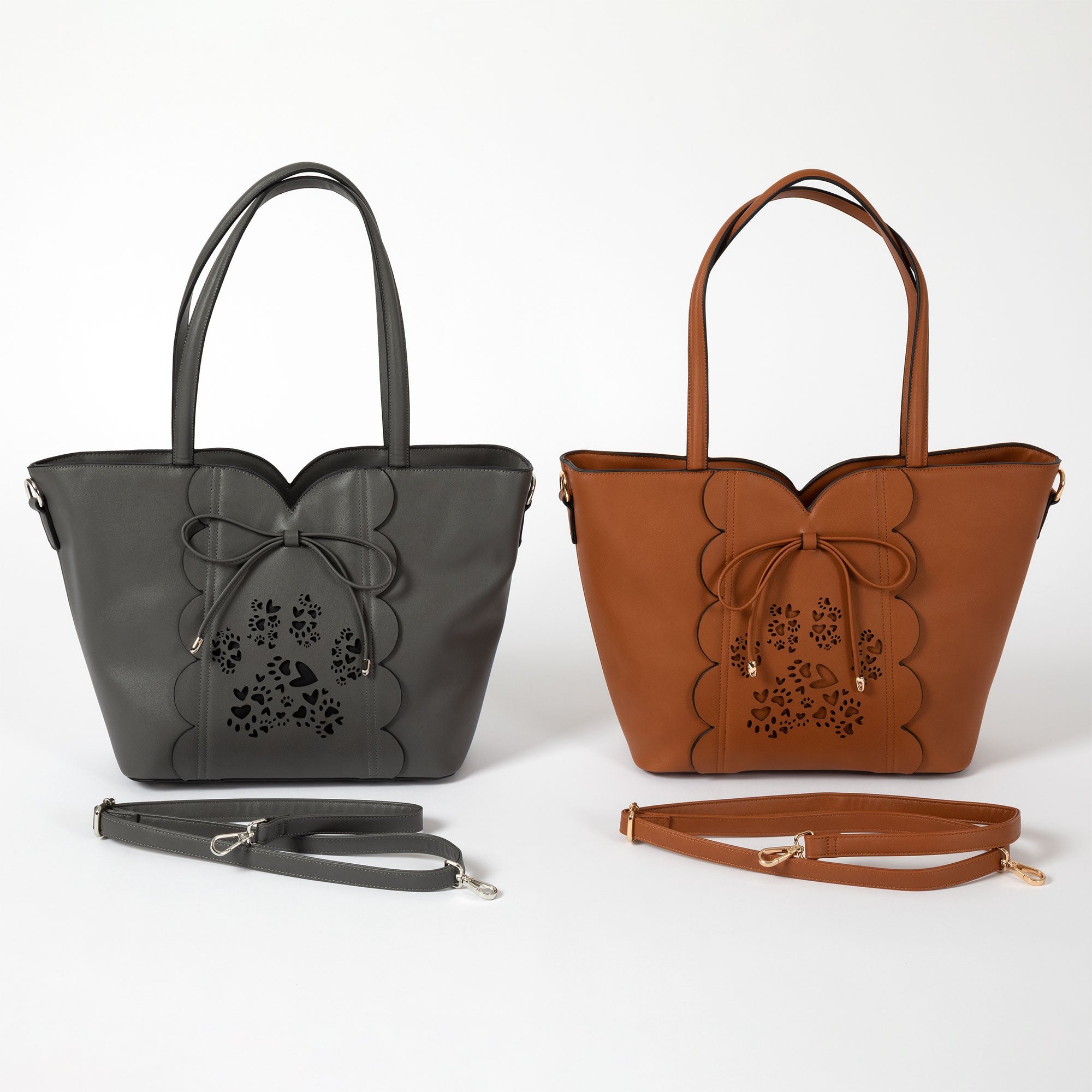 Bow & Hearts Paw Print Handbag - Aaria Tees Aaria Tees