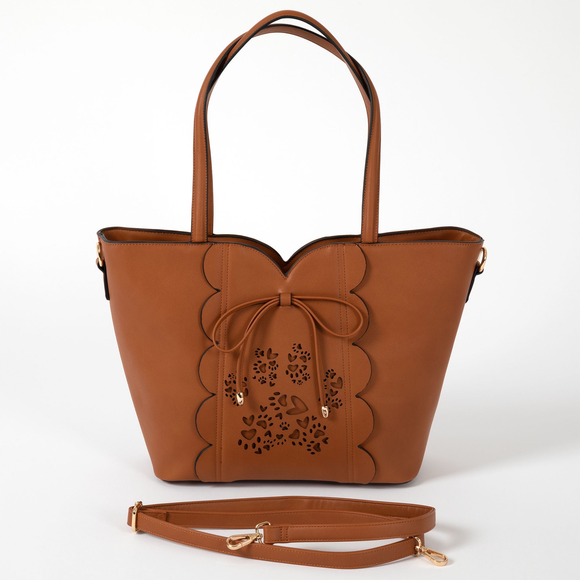 Bow & Hearts Paw Print Handbag - Aaria Tees Aaria Tees