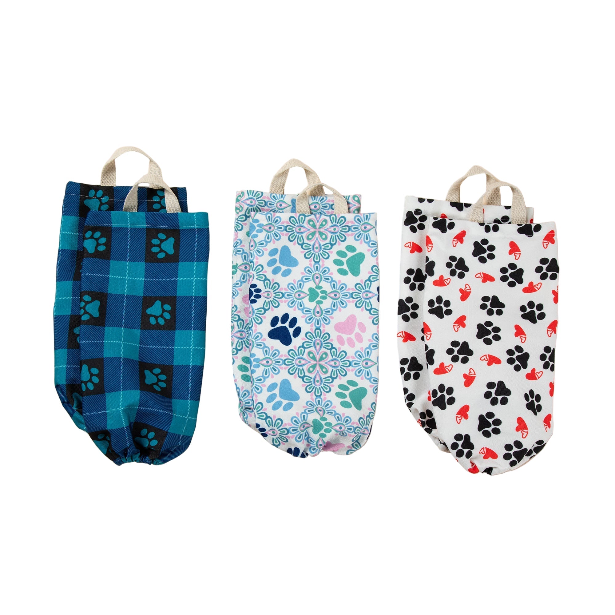 Paw Print Plastic Bag Holder - Set of 2 - Aaria Tees Aaria Tees