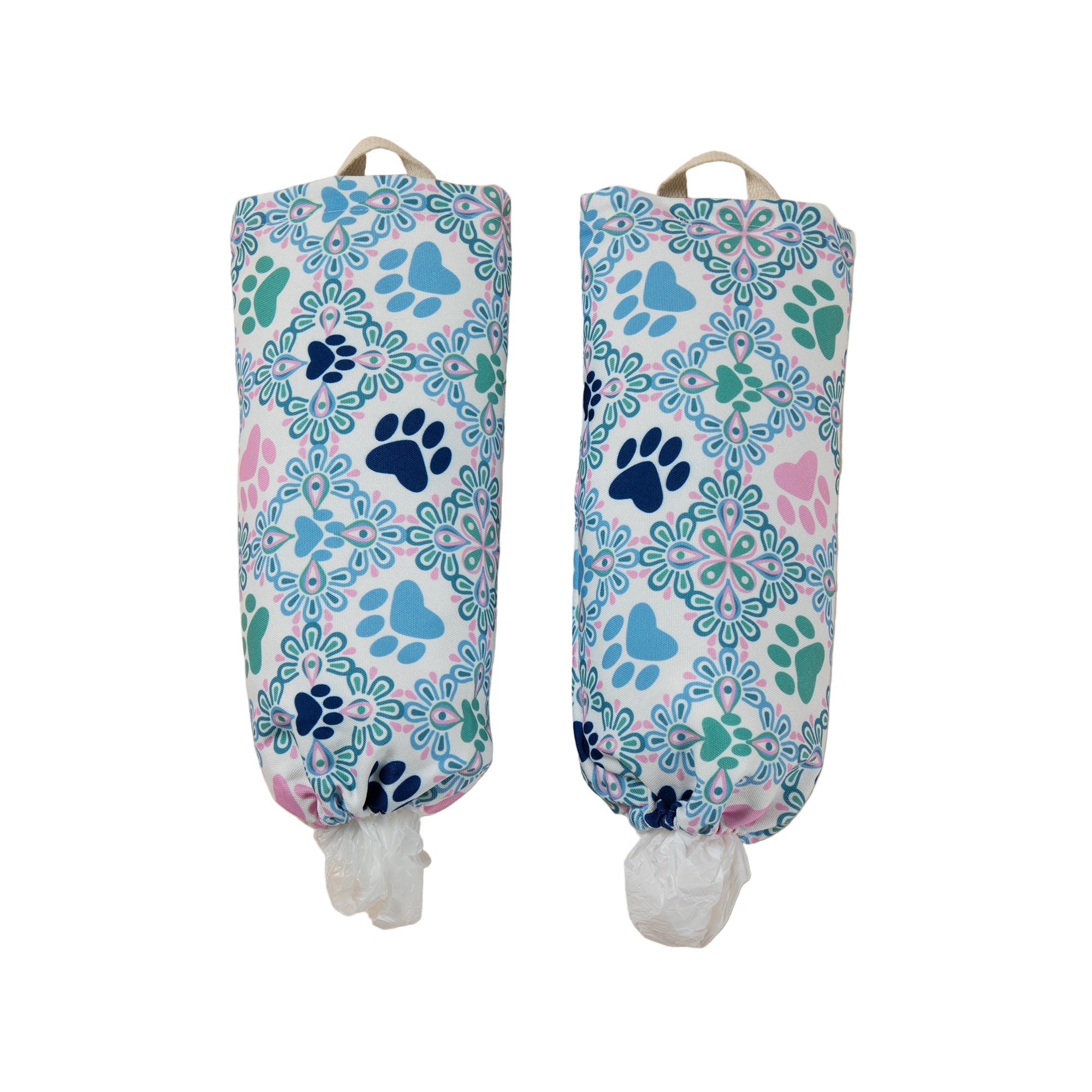 Paw Print Plastic Bag Holder - Set of 2 - Aaria Tees Aaria Tees