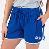 Paw Print Accent Trim Shorts - Aaria Tees Aaria Tees