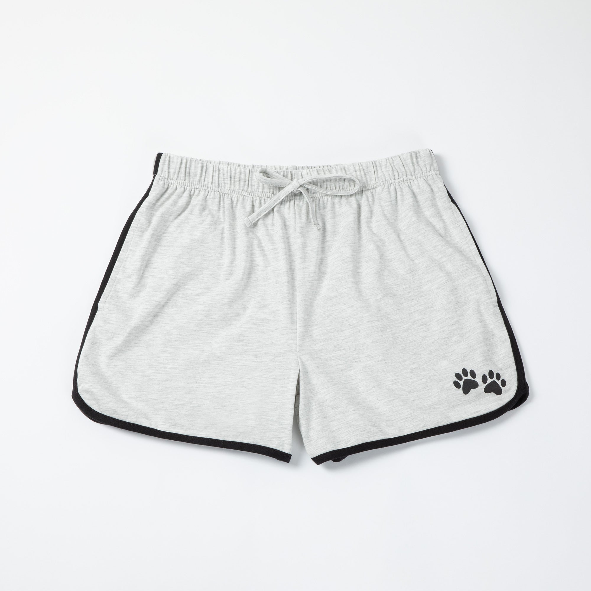 Paw Print Accent Trim Shorts - Aaria Tees Aaria Tees
