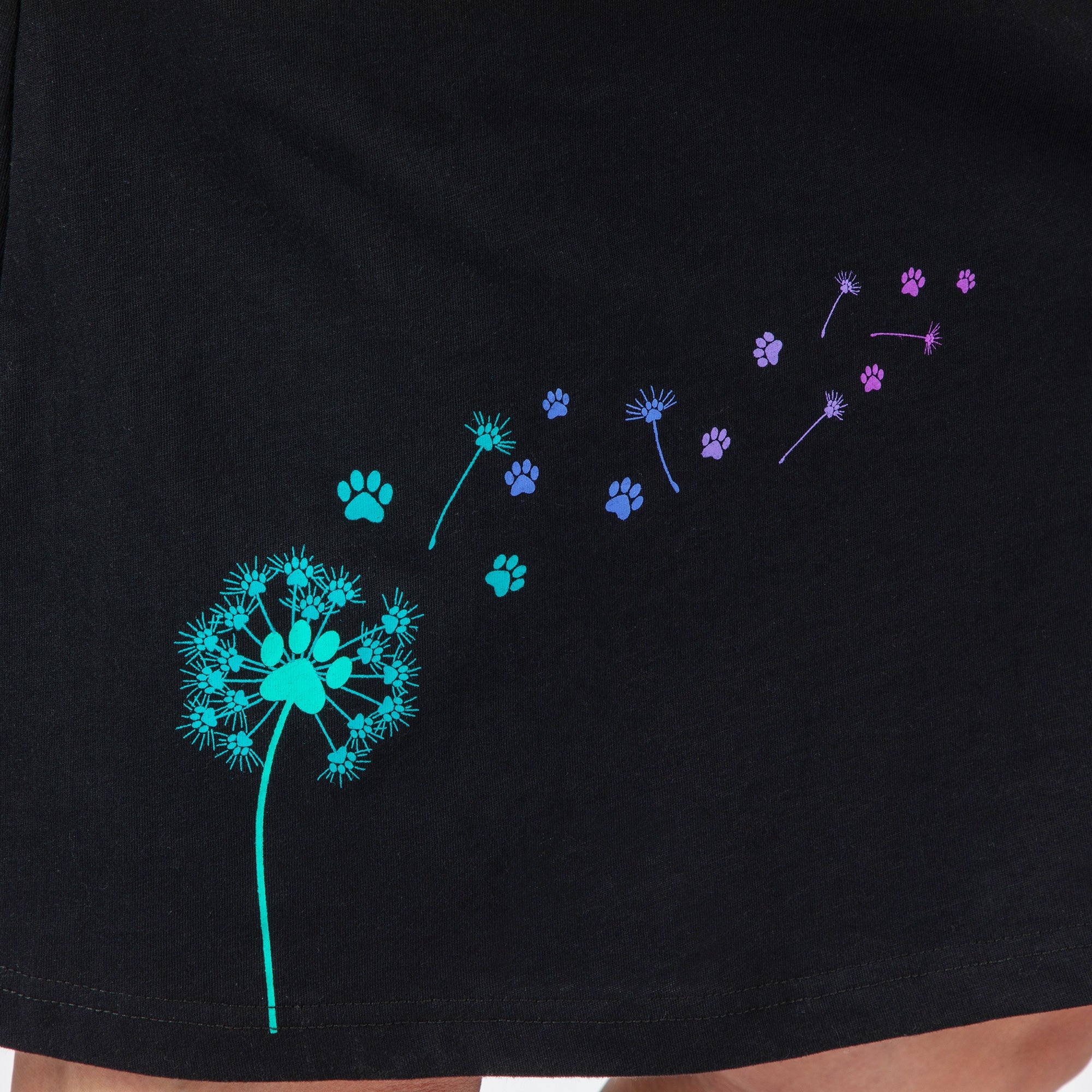 Dandelion Paw Print A-Line Skirt - Aaria Tees Aaria Tees