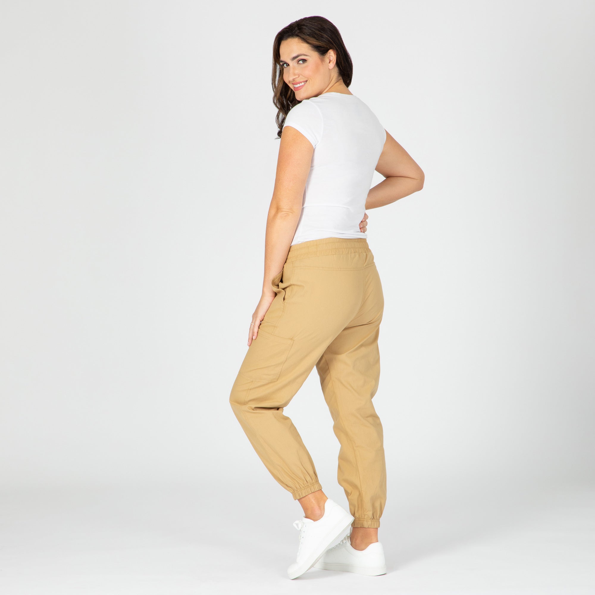 Paw Print Khaki Joggers - Aaria Tees Aaria Tees