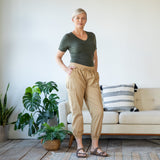 Paw Print Khaki Joggers - Aaria Tees Aaria Tees