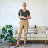 Paw Print Khaki Joggers - Aaria Tees Aaria Tees