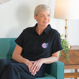 Paw Sunflower Embroidered Cotton Gauze Shirt - Aaria Tees Aaria Tees