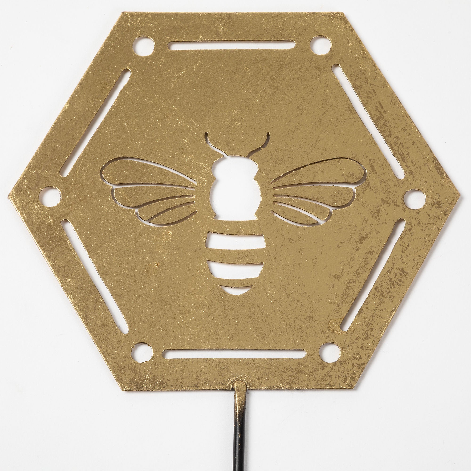 Bees & Honeycomb Gold Laser Cut Garden Stake - Aaria Tees Aaria Tees