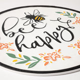 Floral Bee Happy Patio Wall Decor - Aaria Tees Aaria Tees