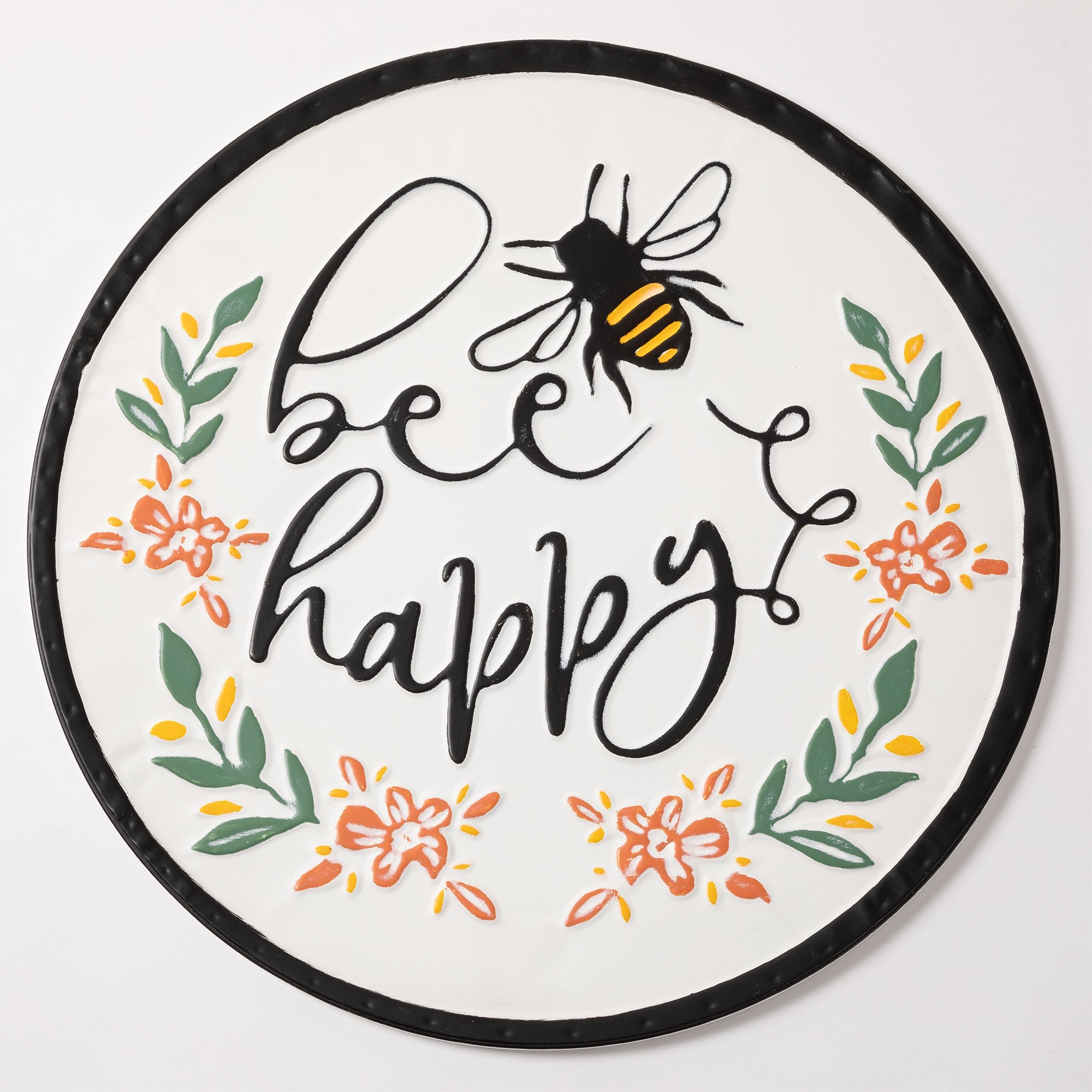 Floral Bee Happy Patio Wall Decor - Aaria Tees Aaria Tees