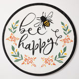 Floral Bee Happy Patio Wall Decor - Aaria Tees Aaria Tees