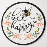 Floral Bee Happy Patio Wall Decor - Aaria Tees Aaria Tees