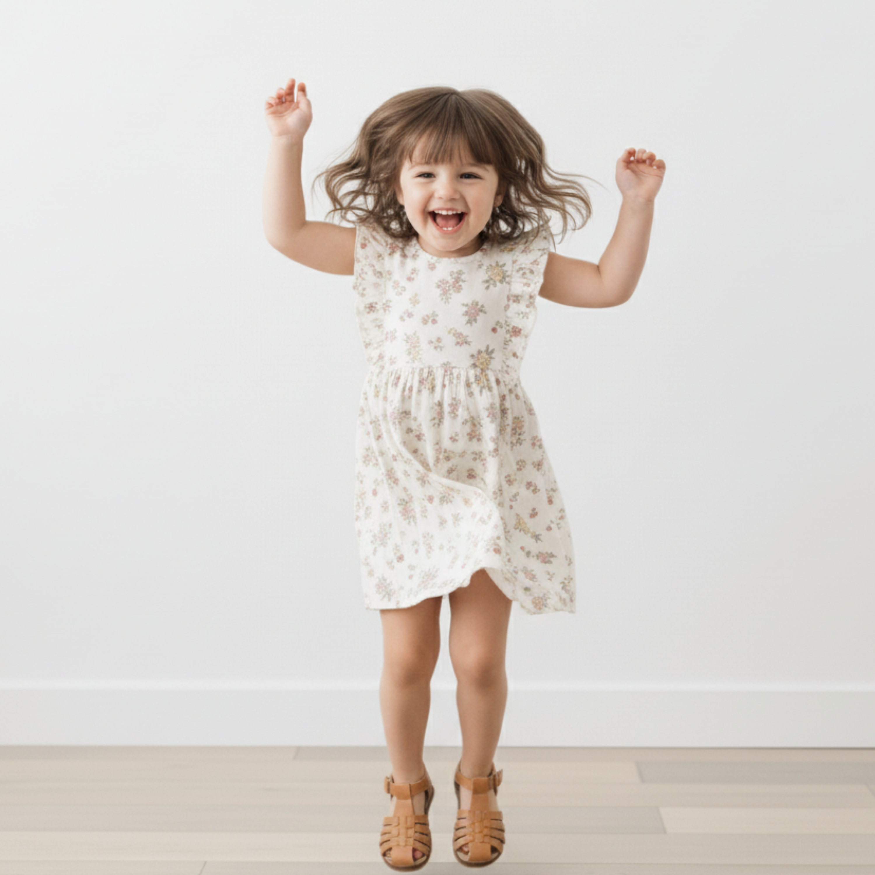 Organic Flutter Dress - Meadow - Aaria Tees Aaria Tees