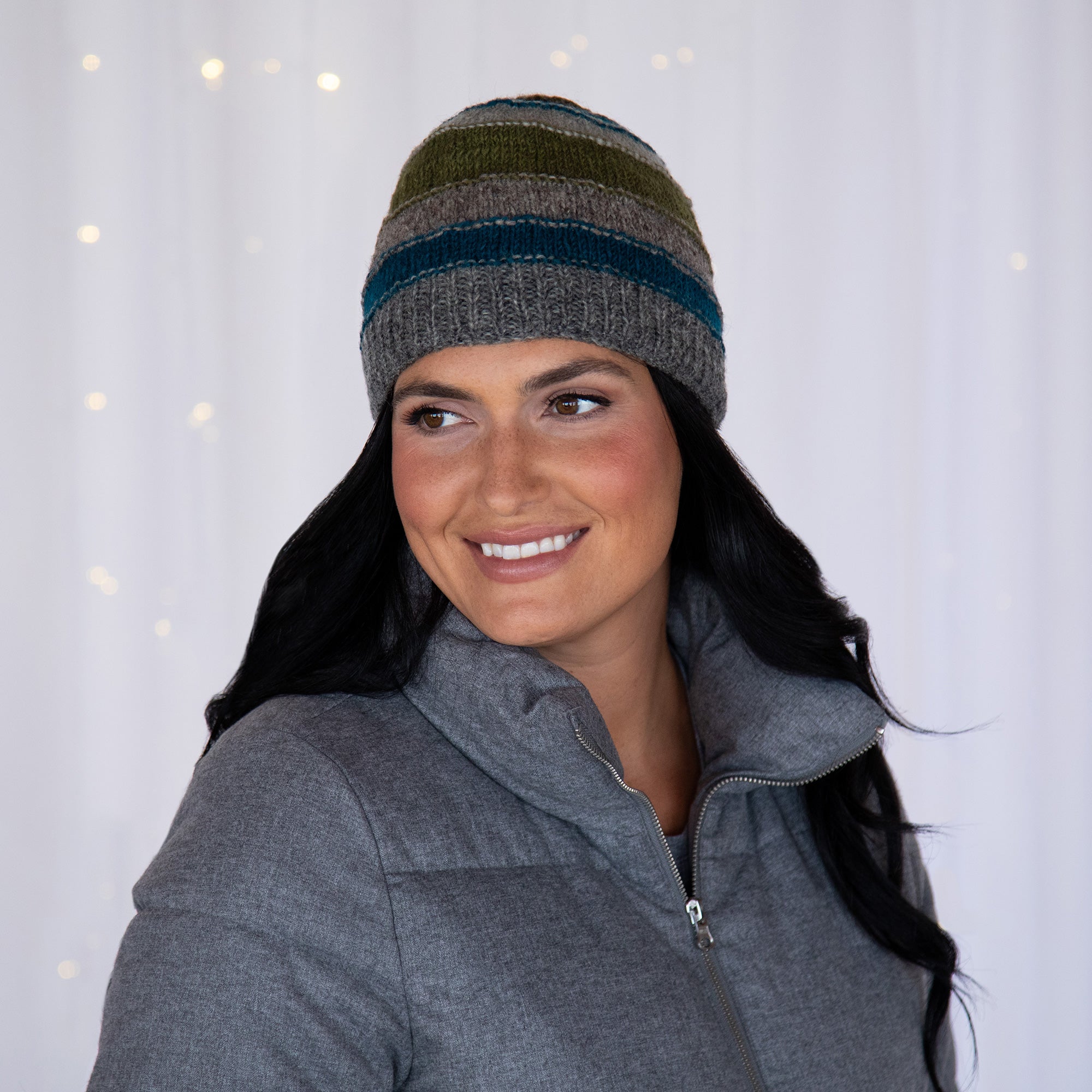 Bold Stripes Hand Knit Hat - Aaria Tees Aaria Tees