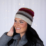 Bold Stripes Hand Knit Hat - Aaria Tees Aaria Tees